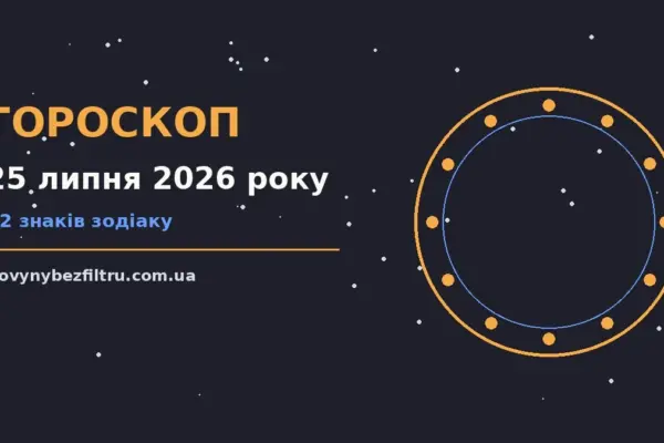 Гороскоп на 25 липня 2026 року: ритм дня для 12 знаків для роботи, дому й кохання