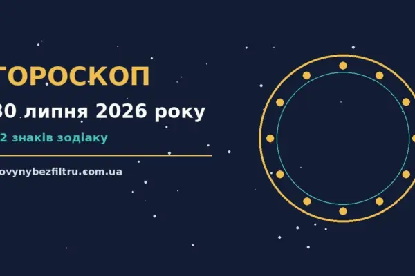 Гороскоп на 30 липня 2026 року: ритм дня для 12 знаків для роботи, дому й кохання