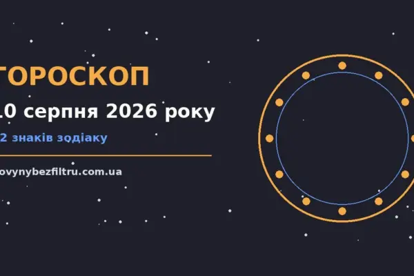 Гороскоп на 10 серпня 2026 року: ритм дня для 12 знаків для роботи, дому й кохання