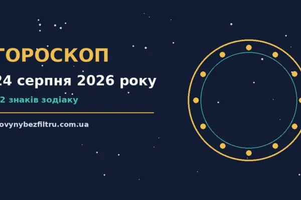 Гороскоп на 24 серпня 2026 року: ритм дня для 12 знаків для роботи, дому й кохання