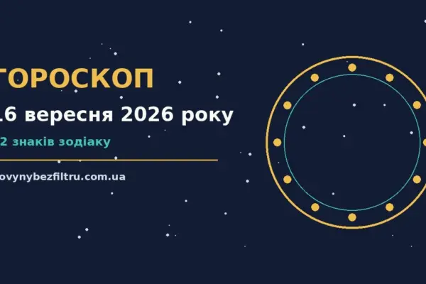 Гороскоп на 16 вересня 2026 року: ритм дня для 12 знаків для роботи, дому й кохання