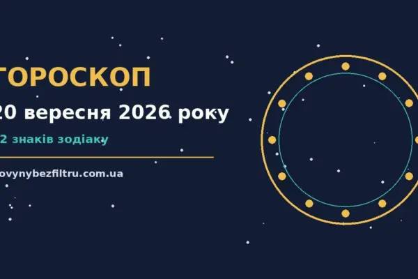 Гороскоп на 20 вересня 2026 року: ритм дня для 12 знаків для роботи, дому й кохання
